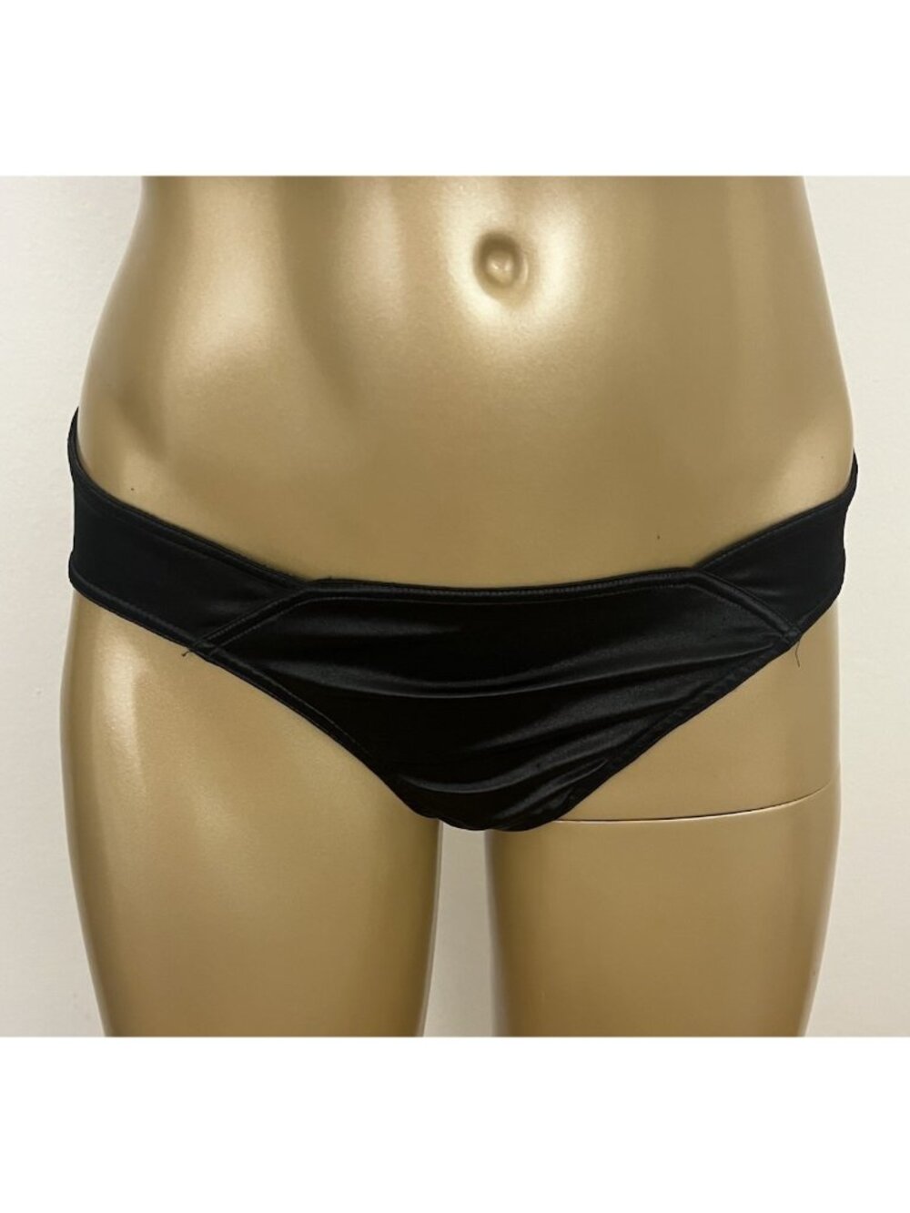 Victoria's Secret Second Skin Satin Full Cut Classic Bikini Panty Sz S Black NWT